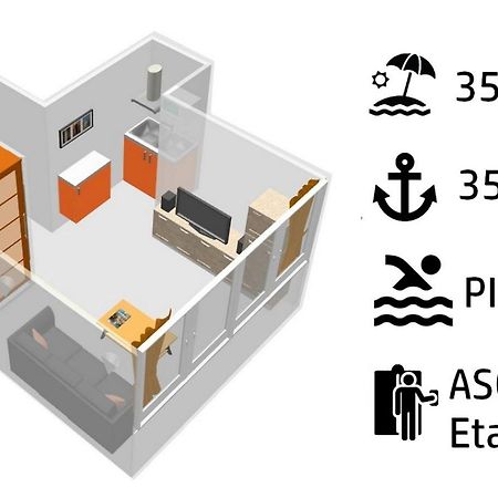 Studio Proche Port Et Plages, Piscine Hyères Kültér fotó