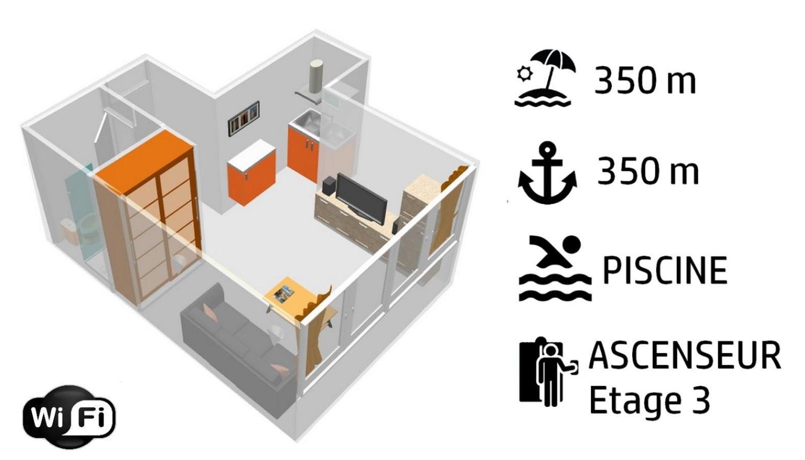 Studio Proche Port Et Plages, Piscine Hyères Kültér fotó